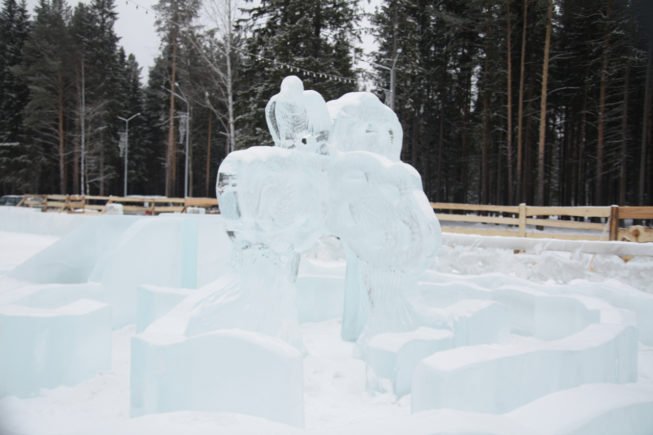 Ледяной городок в кемерово фото