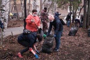 Дети на субботнике фото